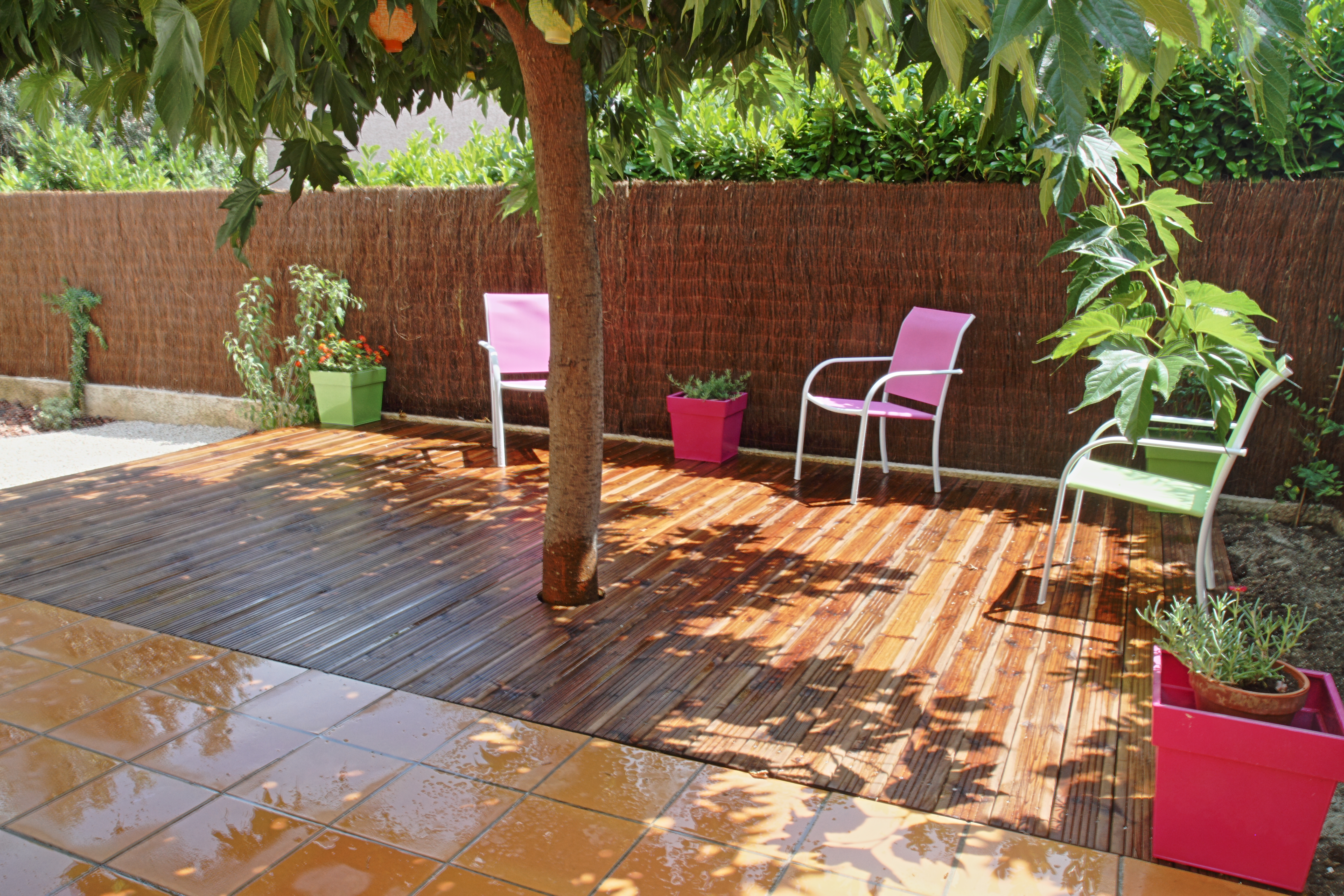 terrasse bois jardin