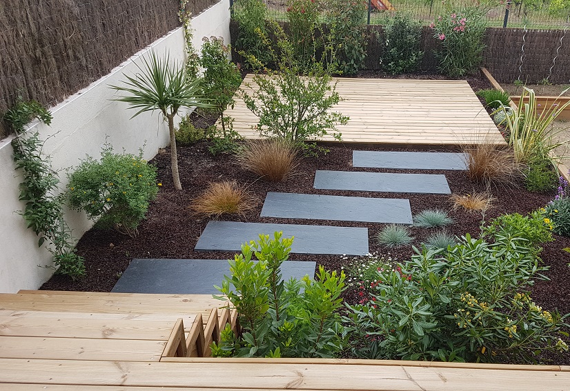 paysagiste Clermont l'Hérault ,terrasse bois, aménagement bois, deck,